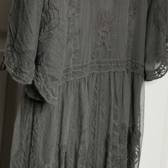 Orange Creek - Classy Charcoal Grey maxi lace event dress - Picture 5 of 16